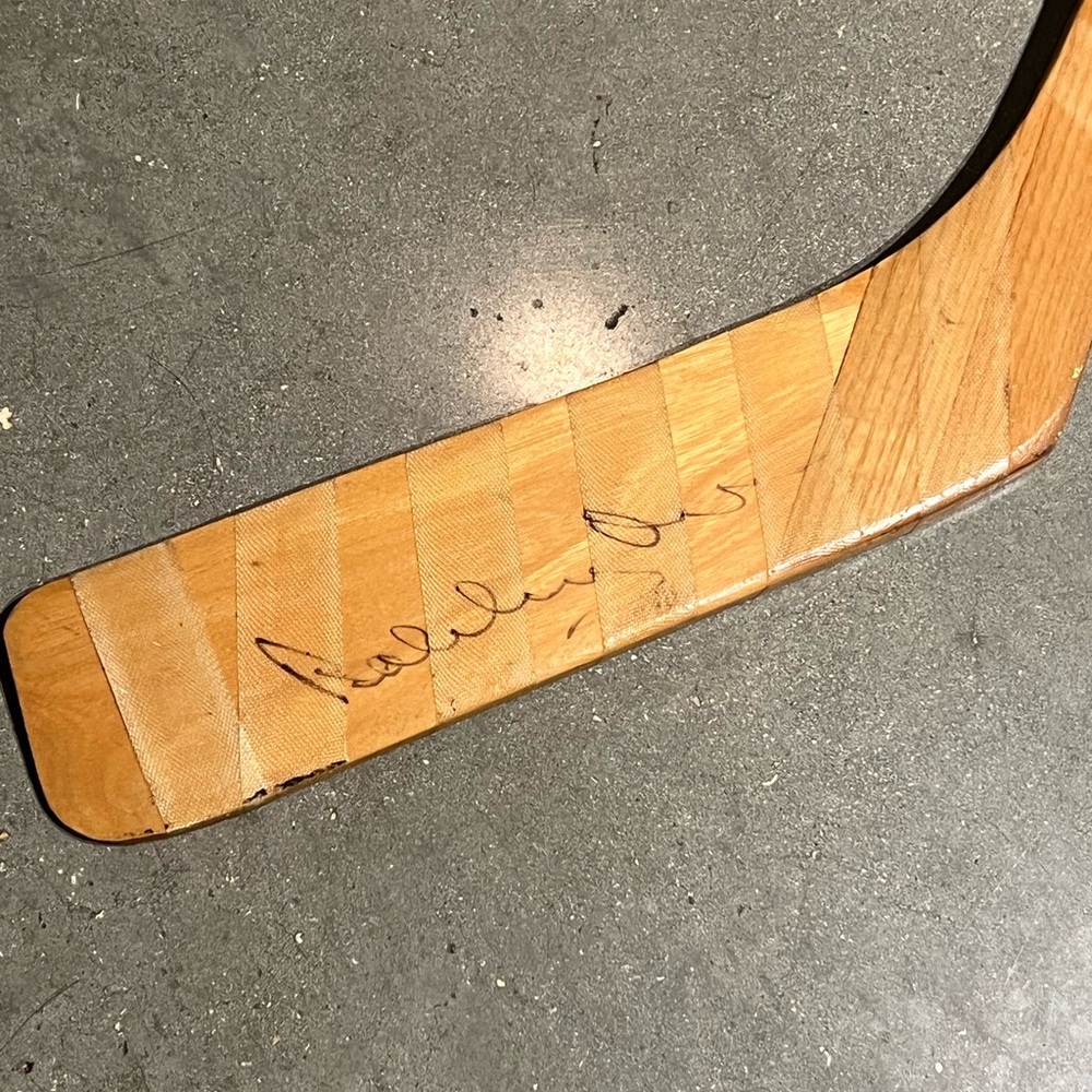 Vintage Wooden Hockey Stick - Brown